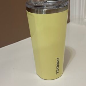 Corkcicle Lemon Tumbler with Clear Lid